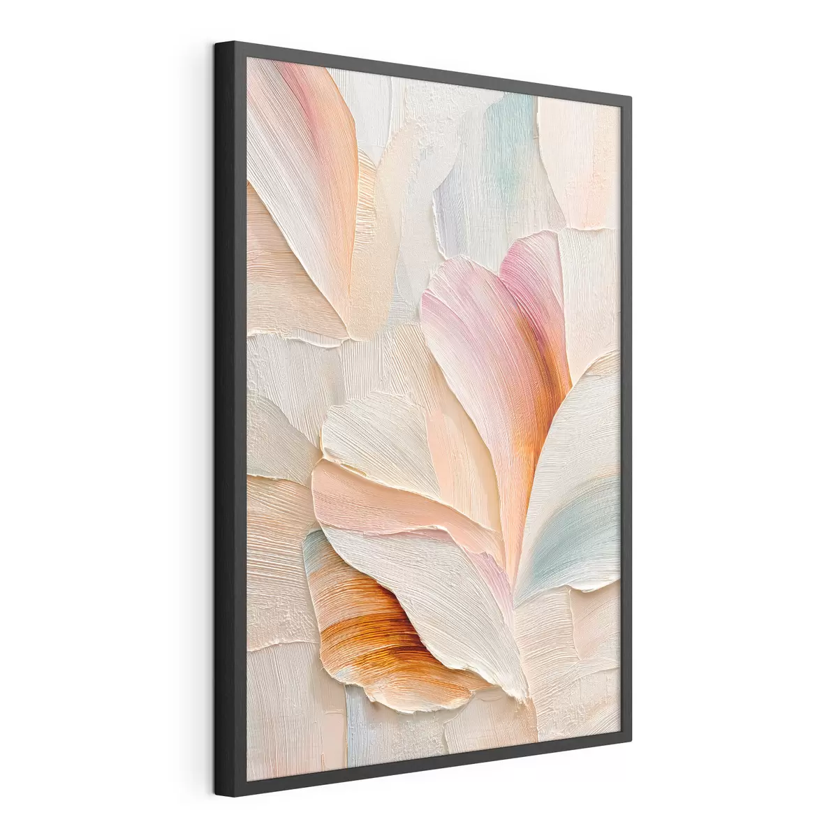 Poster Illustrazione artistica con petali tridimensionali in stile pittorico contemporaneo f48201