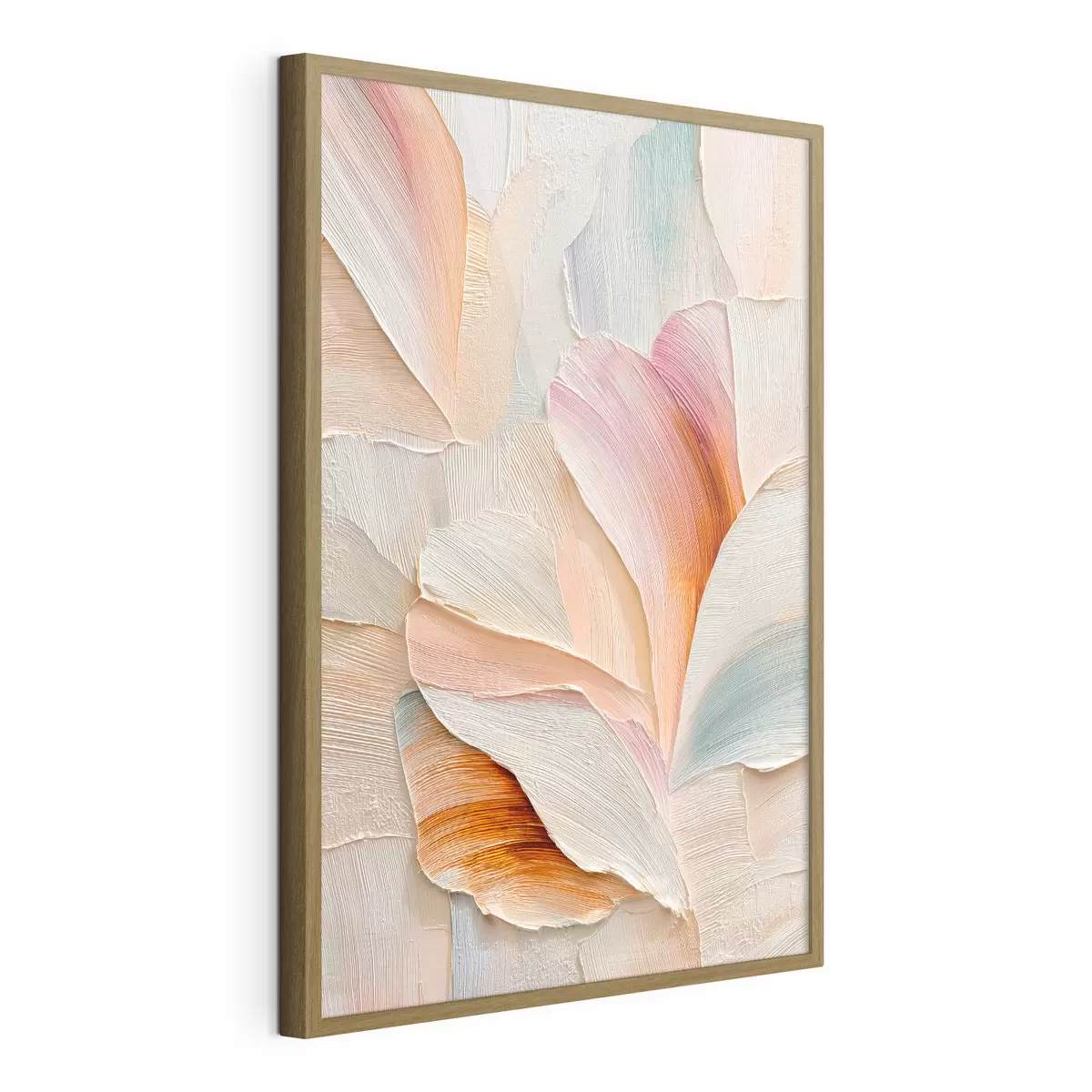 Poster Illustrazione artistica con petali tridimensionali in stile pittorico contemporaneo f48201