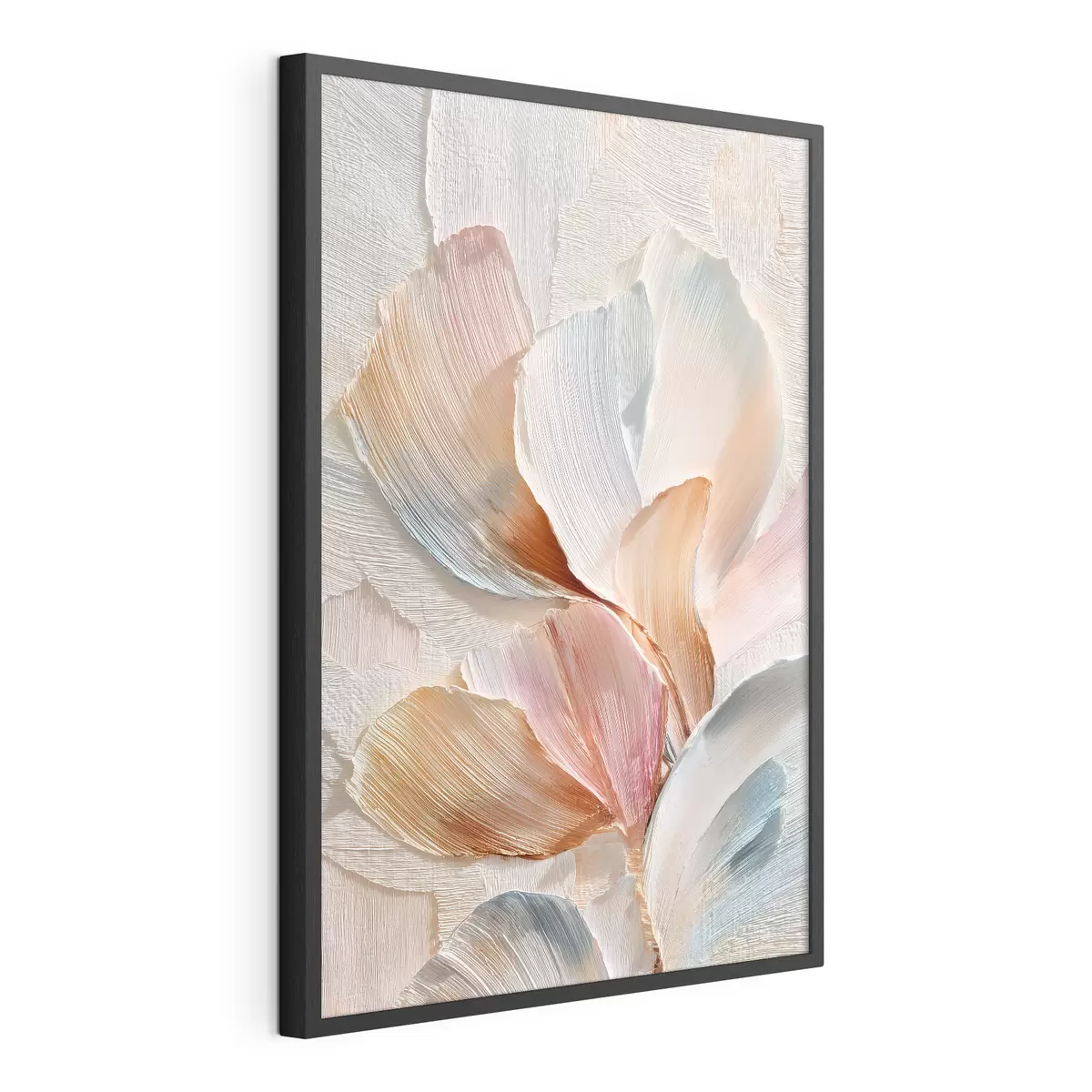Poster Composizione stilizzata con effetto di pennellate spesse su uno sfondo chiaro f48203