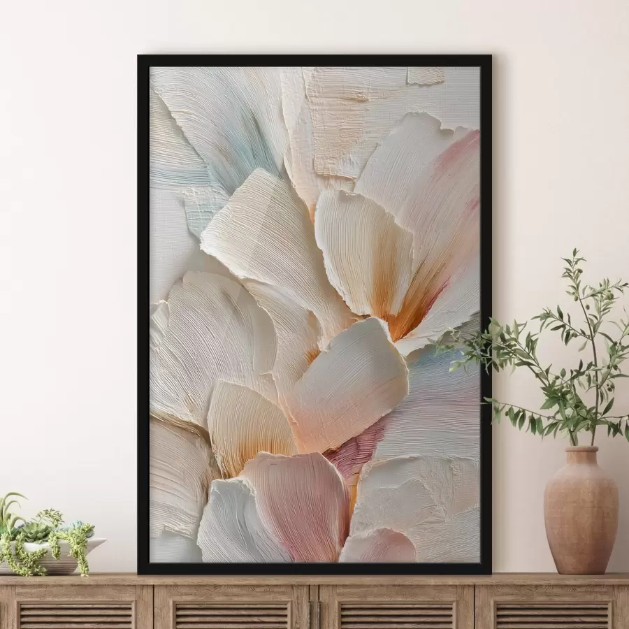 carta da parati Composizione floreale astratta dai toni chiari in stile pittura a olio nr. f48204