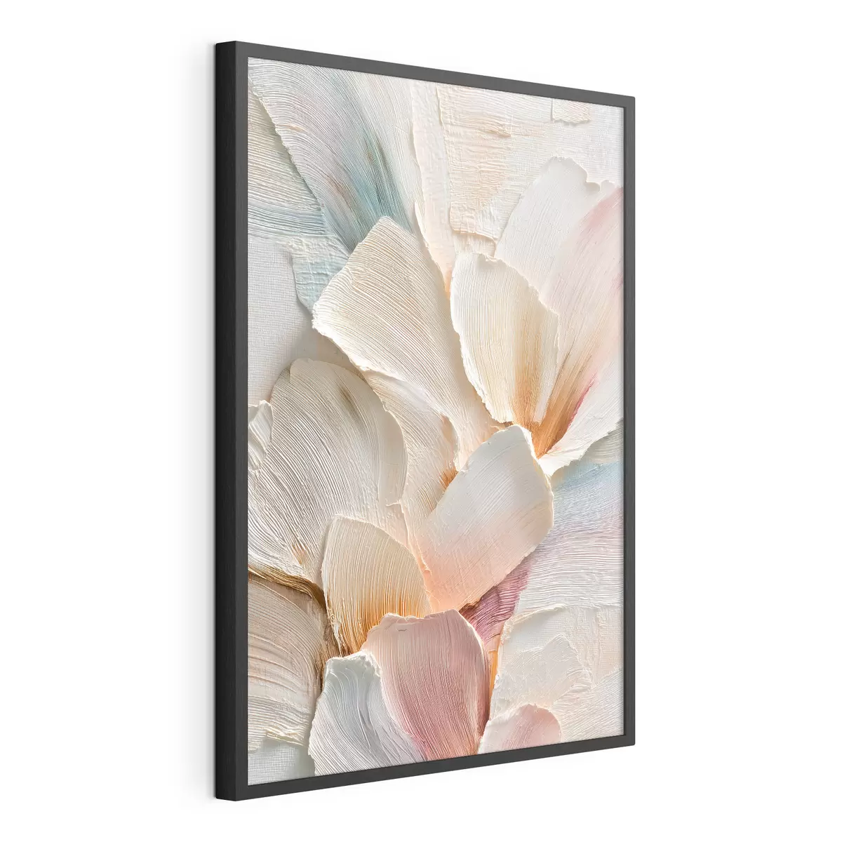 Poster Composizione floreale astratta dai toni chiari in stile pittura a olio f48204
