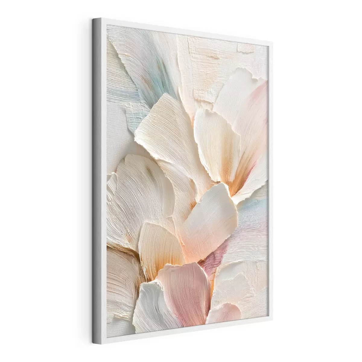 Poster Composizione floreale astratta dai toni chiari in stile pittura a olio f48204