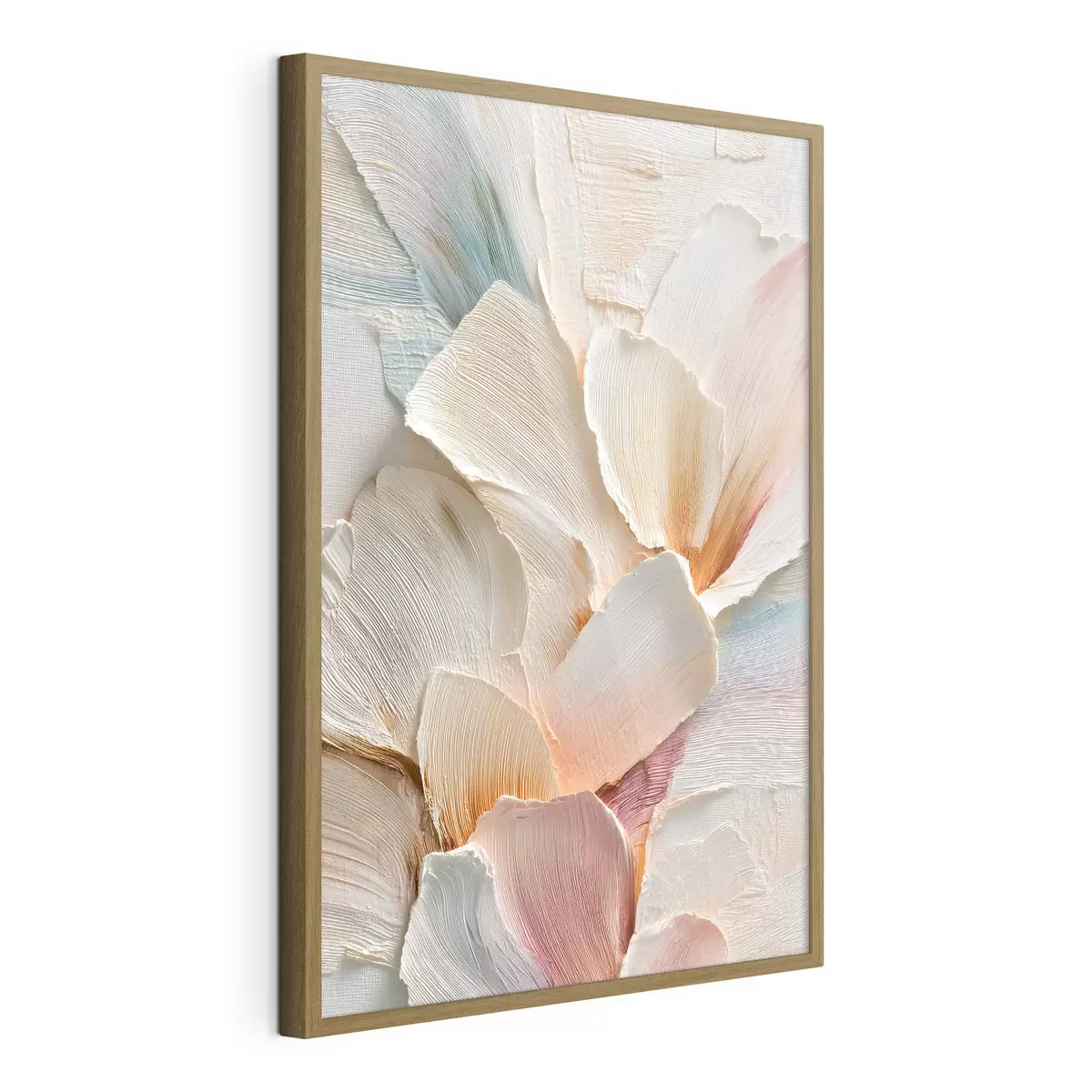 Poster Composizione floreale astratta dai toni chiari in stile pittura a olio f48204