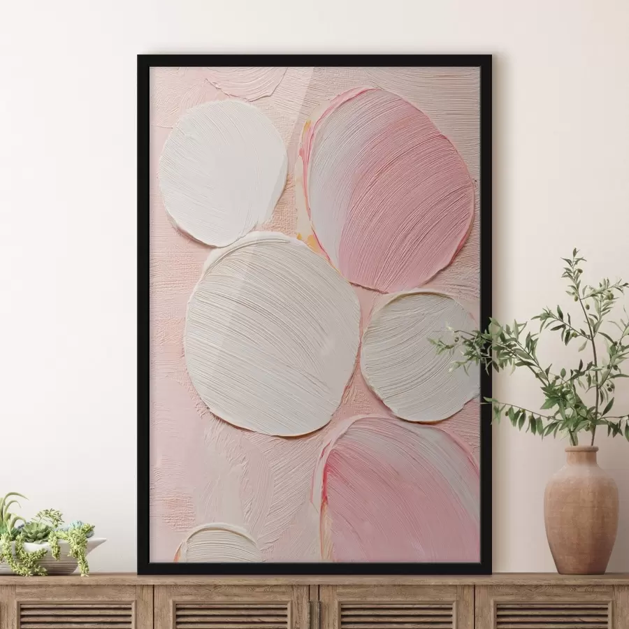 carta da parati Pannello decorativo con pennellate circolari tridimensionali in tonalità pastello nr. f48208