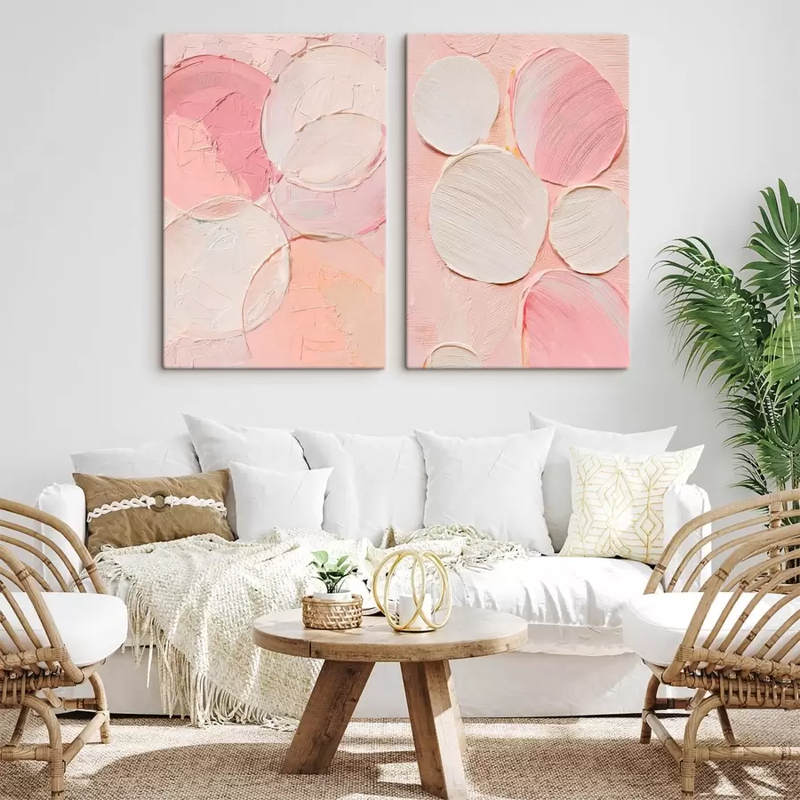 carta da parati Armonia di forme arrotondate e tonalità tenui in stile artistico nr. m30141