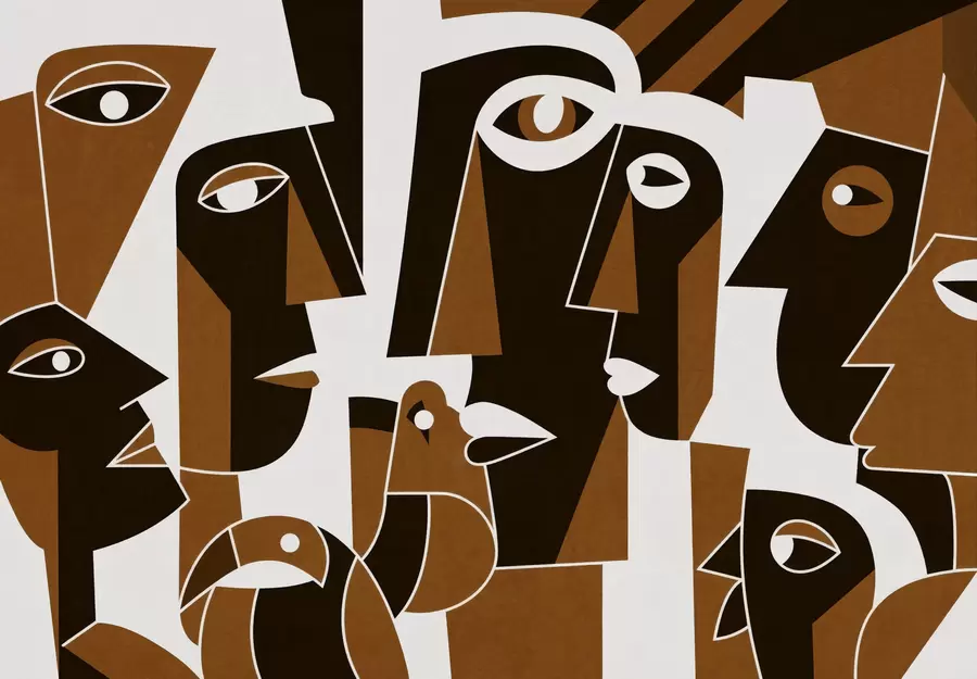 carta da parati Volti in stile africano nr. w05446