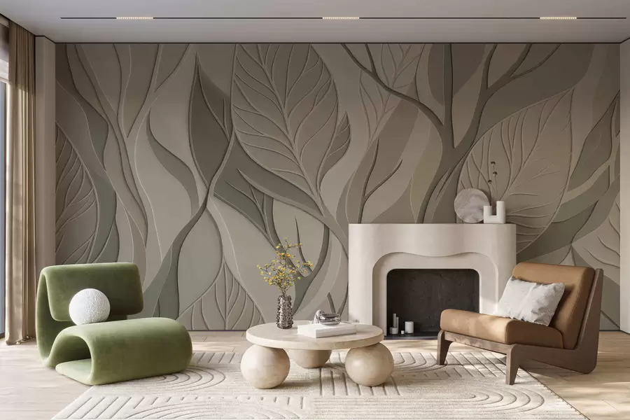 carta da parati Foglie che si incrociano nr. w05448