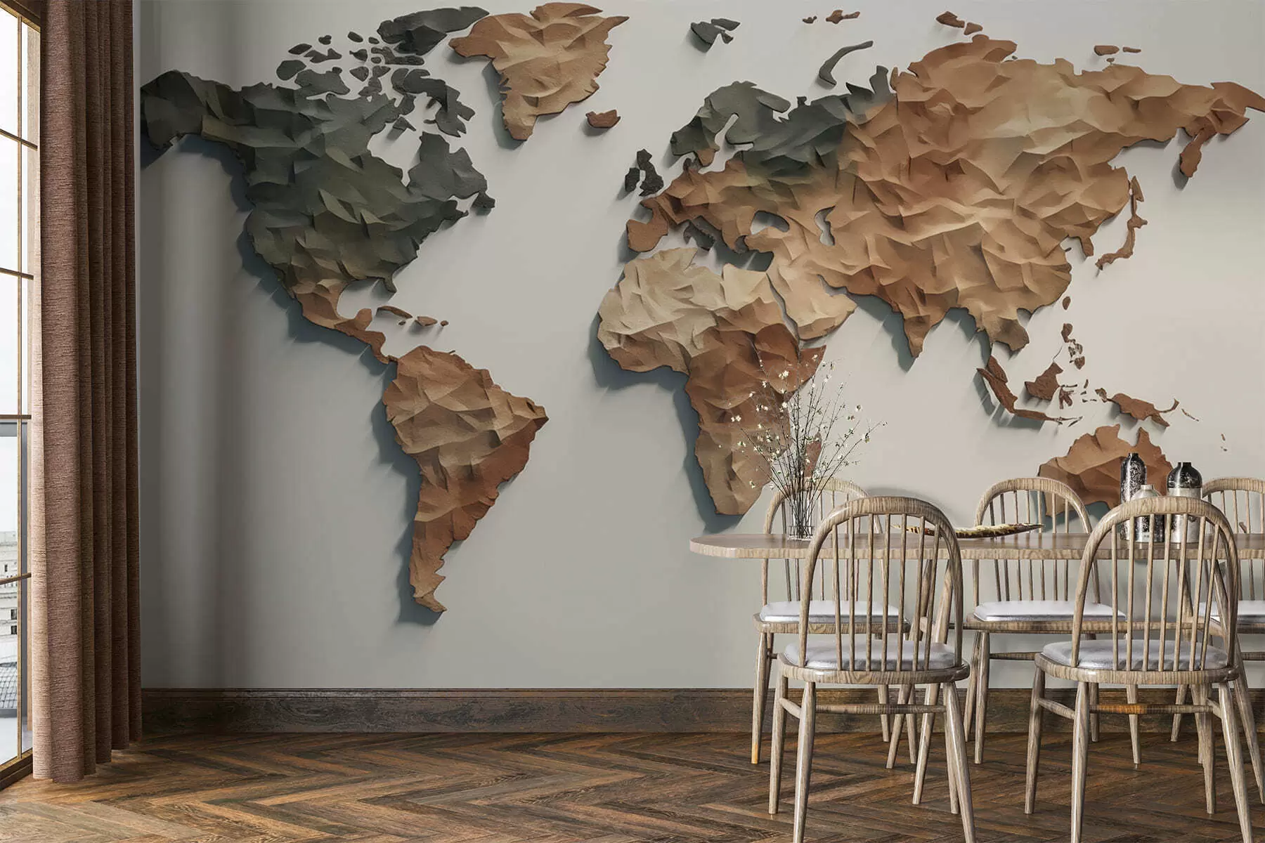 carta da parati Mappa del mondo astratta nr. c00011