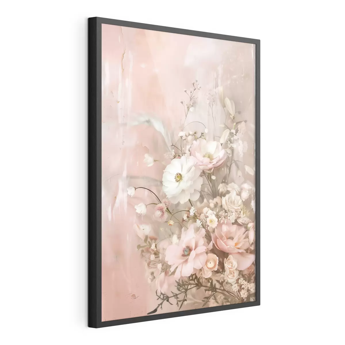 Poster Composizione floreale nei toni del beige e del rosa f48564