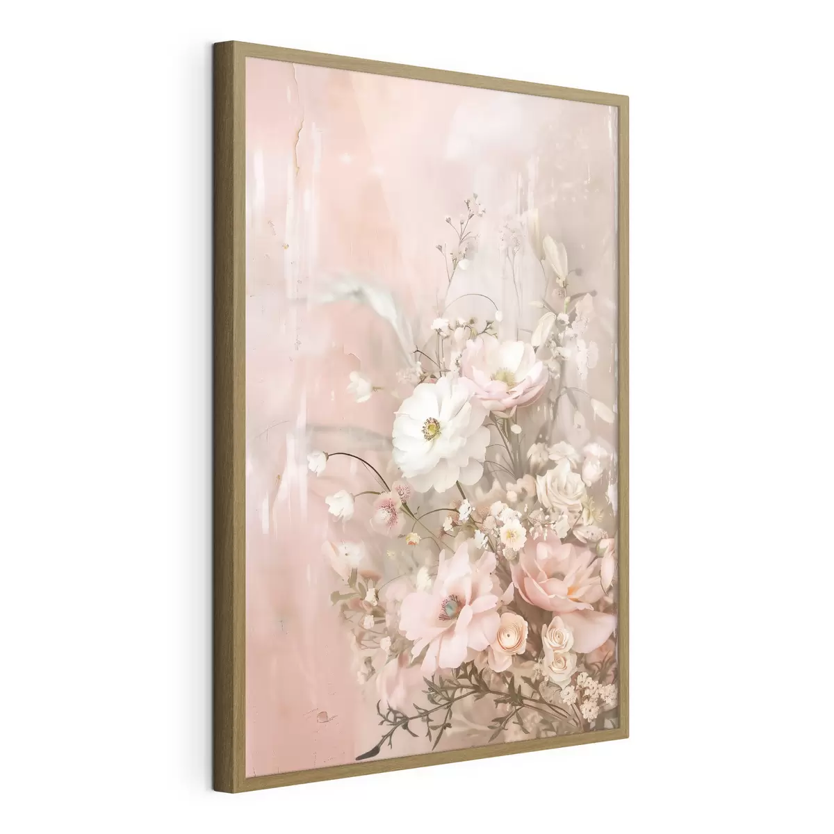 Poster Composizione floreale nei toni del beige e del rosa f48564