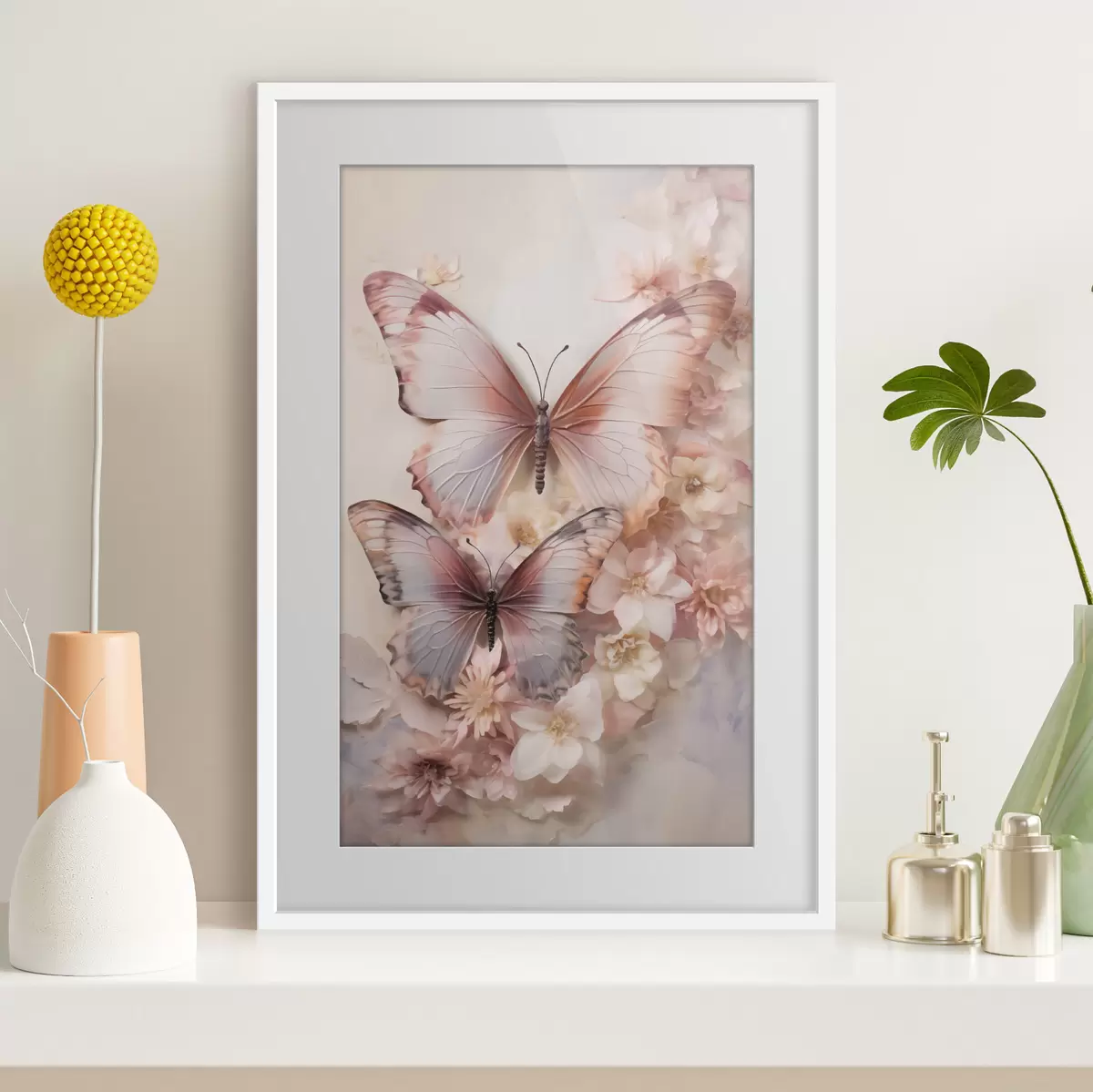 Poster Fiori e farfalle f48565
