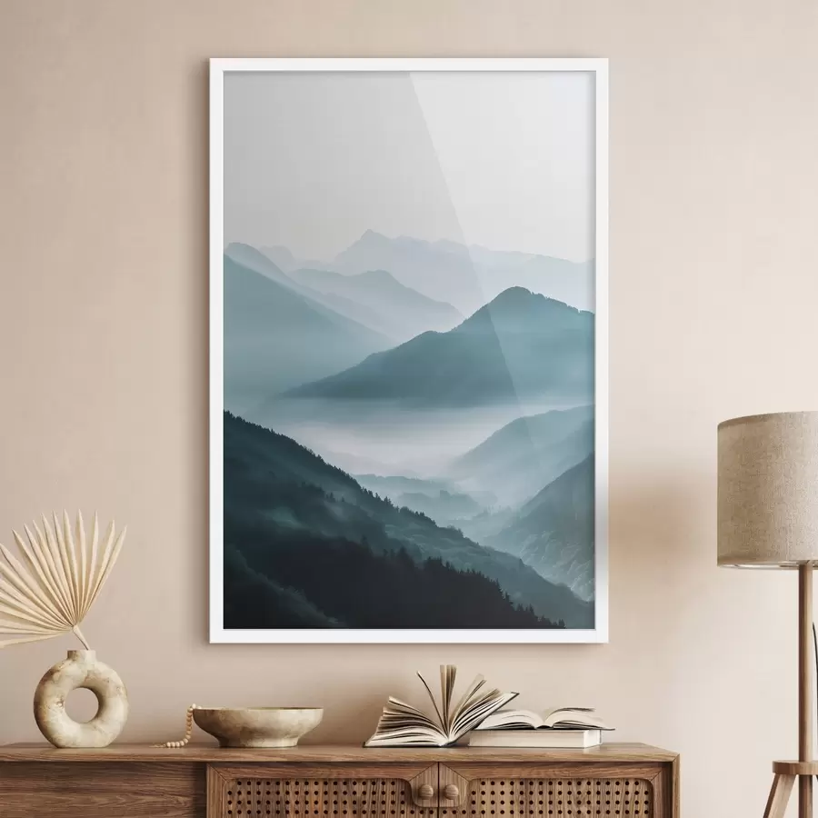 carta da parati Paesaggio montano avvolto nella foschia nr. f48568
