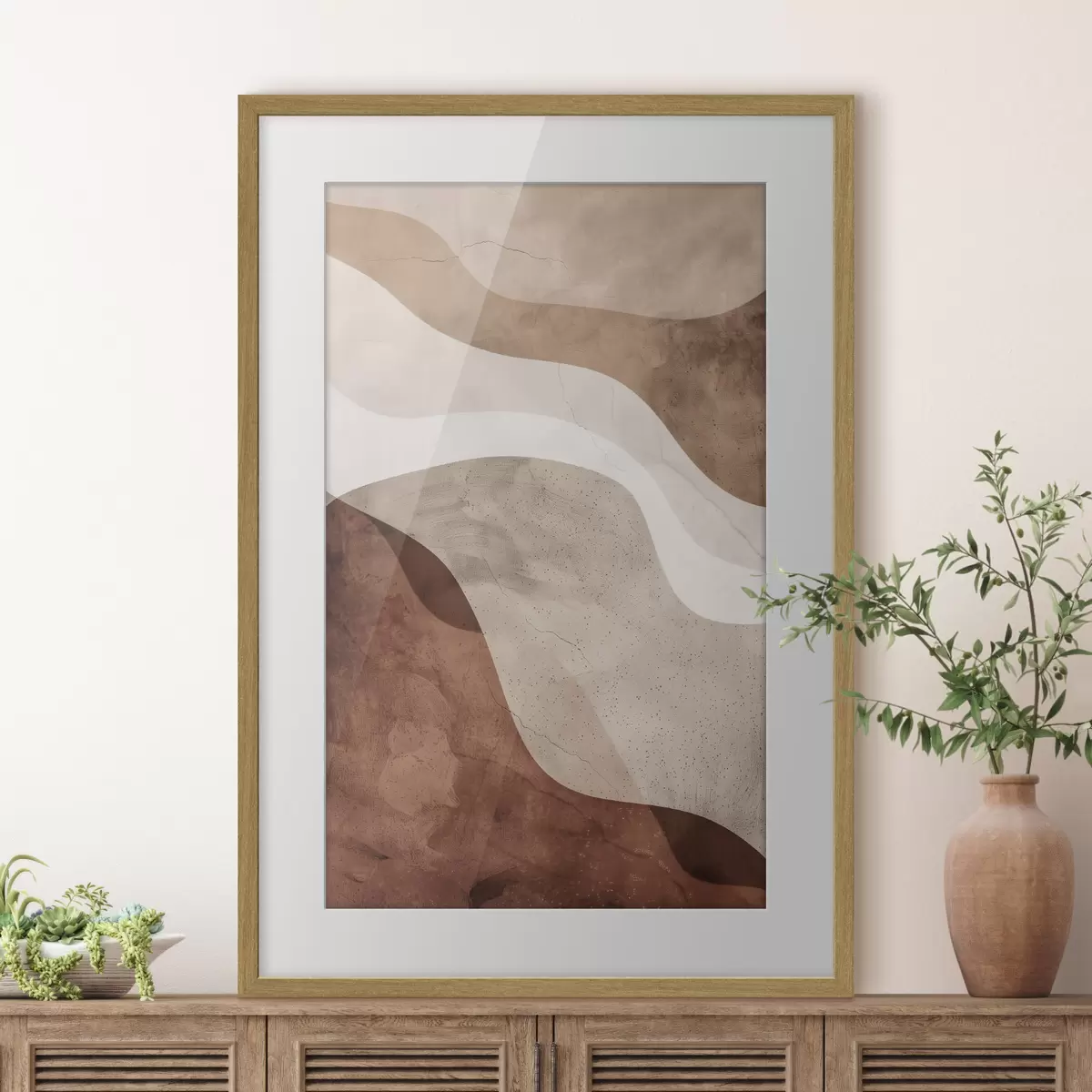 Poster Astrazione moderna, tonalità calde f48580