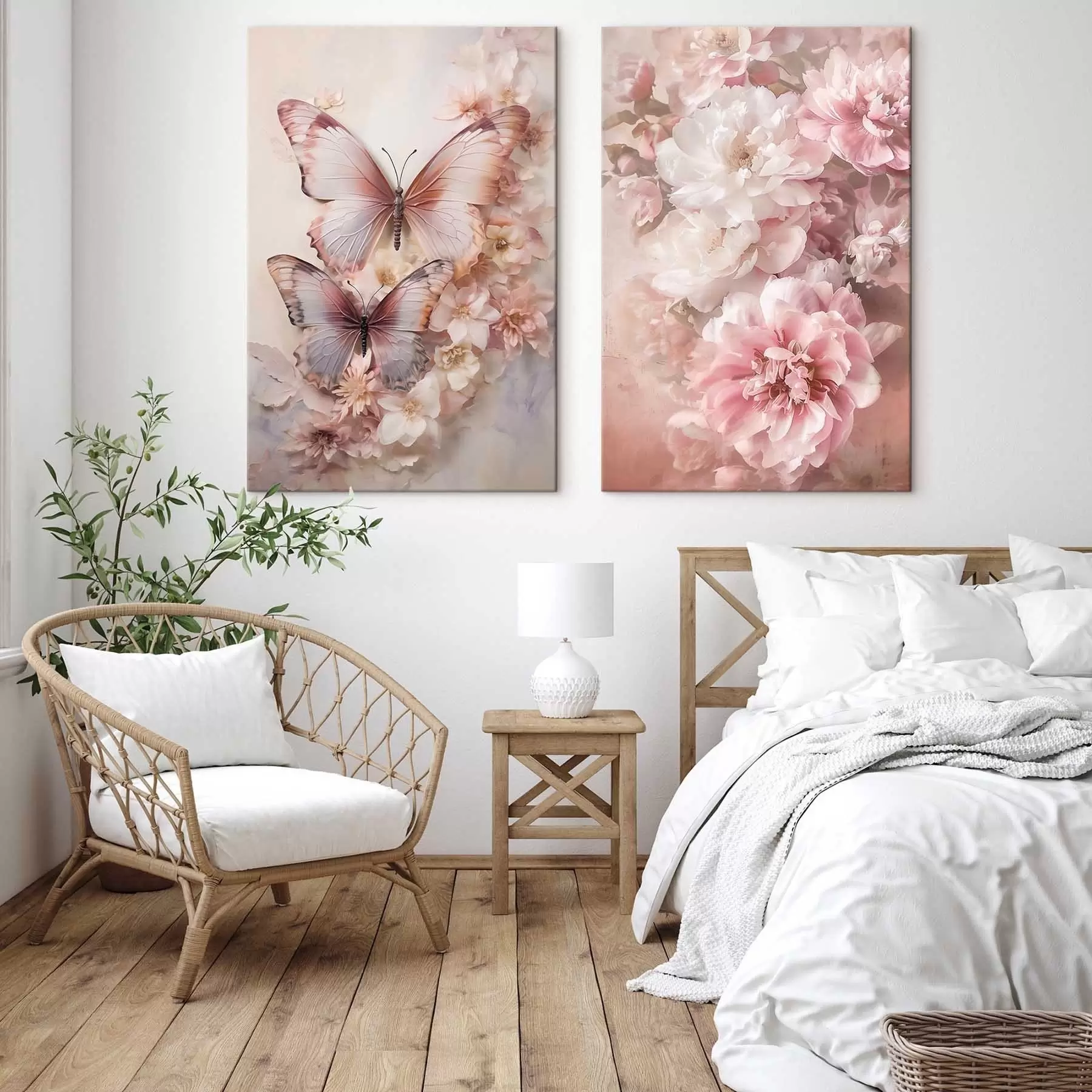 carta da parati Fiori rosa, stile romantico nr. m30268