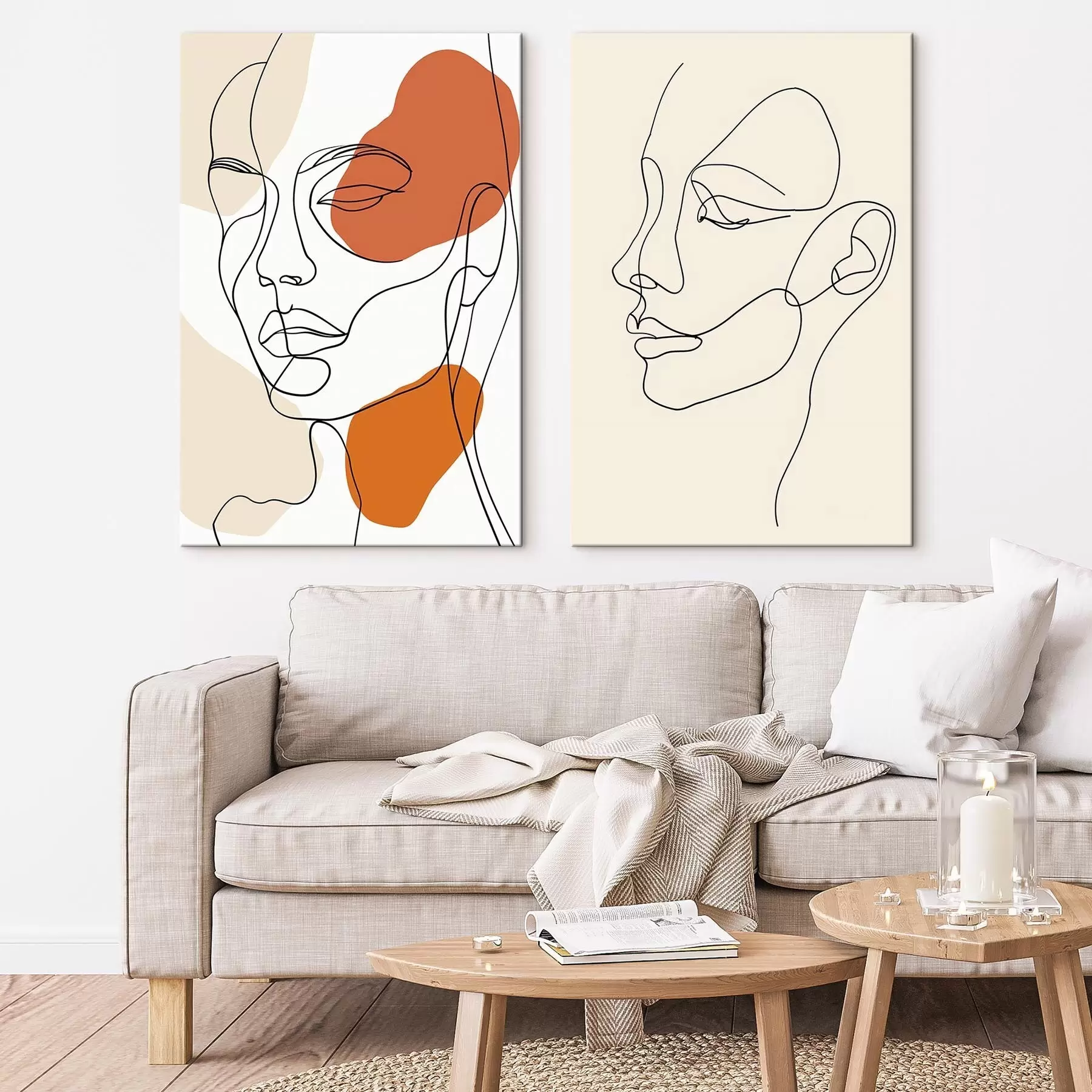 carta da parati Volti astratti, minimalismo moderno nr. m30270