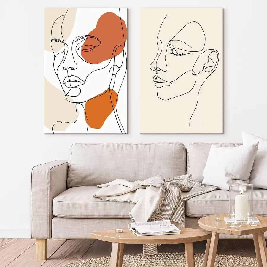 carta da parati Volti astratti, minimalismo moderno nr. m30270