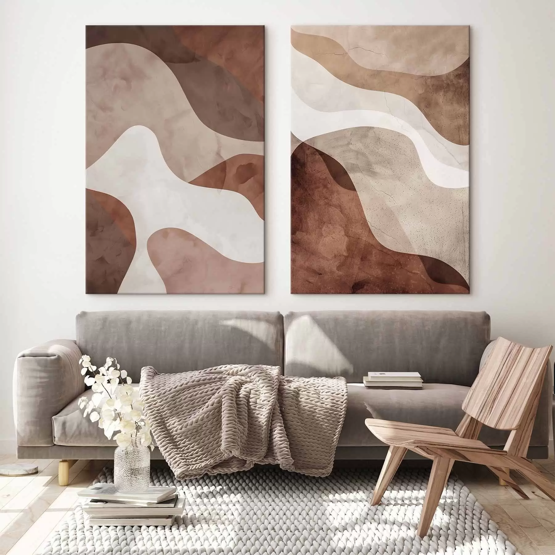 carta da parati Beige astratto, stile scandinavo nr. m30275