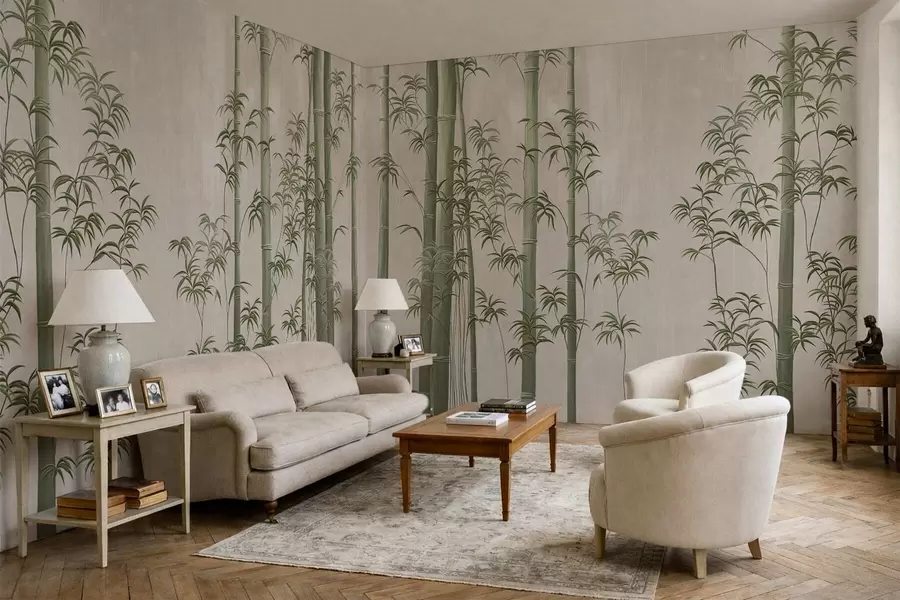 carta da parati Bambù verde chiaro  nr. w05120v1