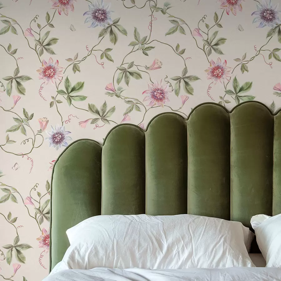 carta da parati Motivo con fiori esotici e rampicanti nr. a01131