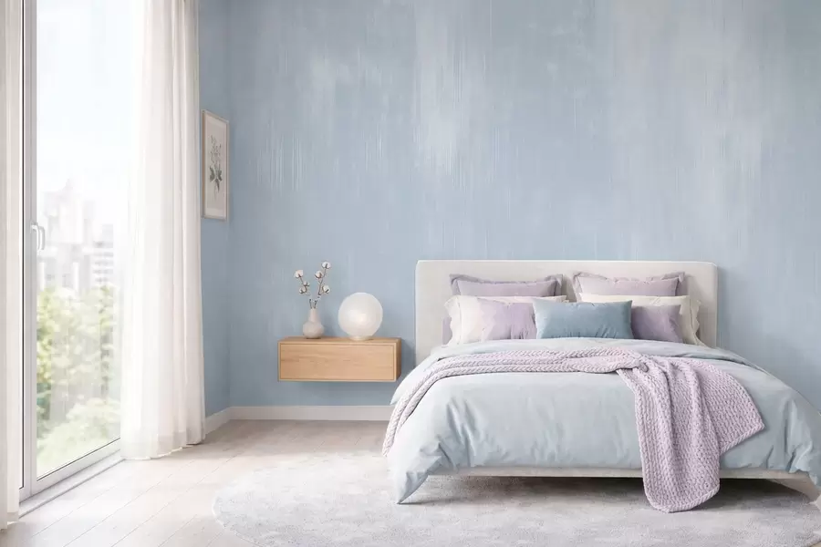 carta da parati Sfondo azzurro con una delicata trama verticale nr. w05121v1