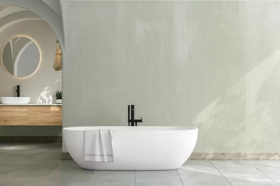 carta da parati Sfondo verde chiaro con una leggera trama verticale nr. w05121v3