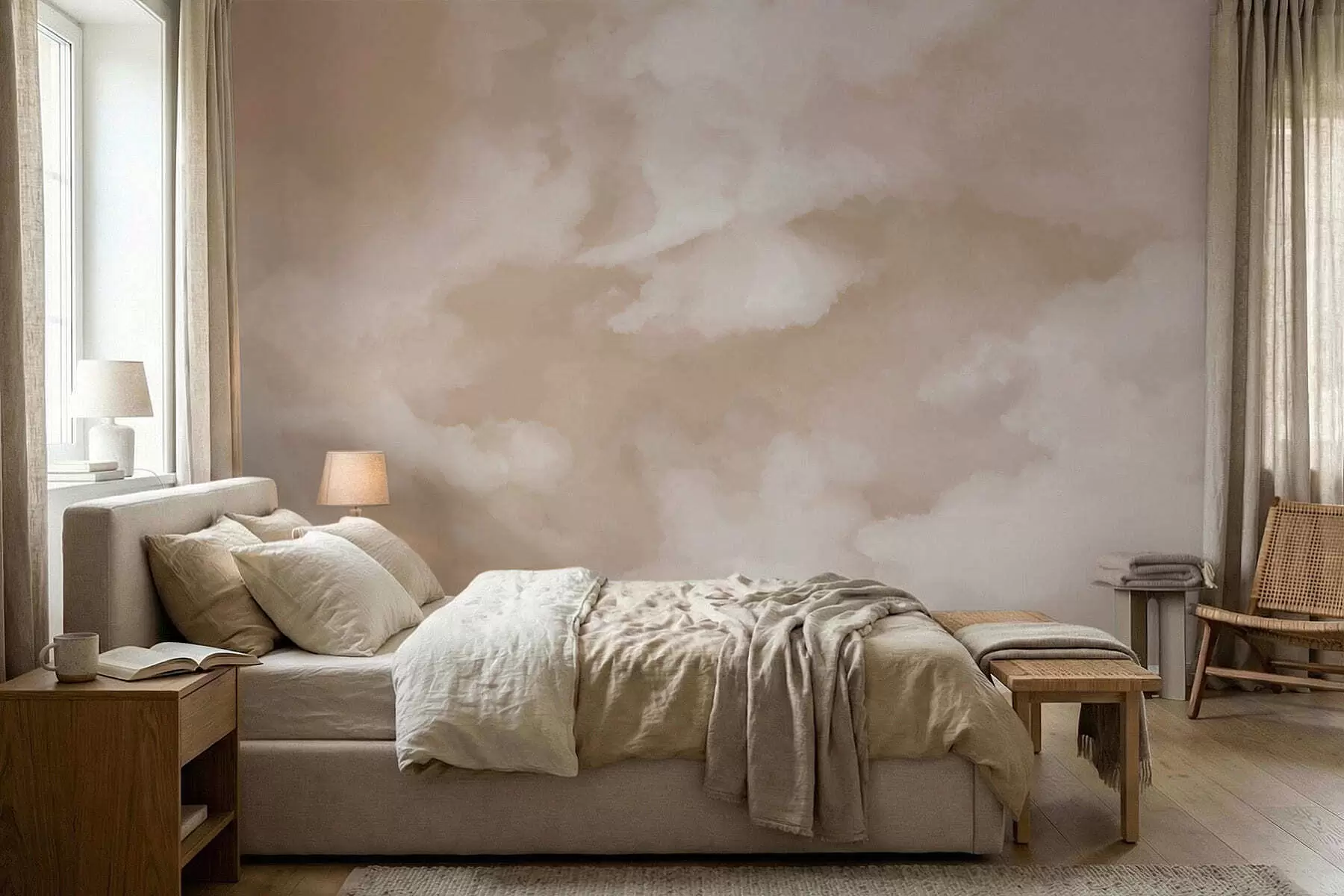 carta da parati Sfondo morbido e sfumato nei toni caldi del beige nr. w05426