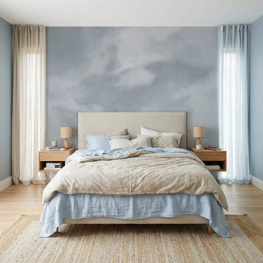 carta da parati Sfondo morbido e sfumato nei toni del grigio chiaro nr. w05426v1