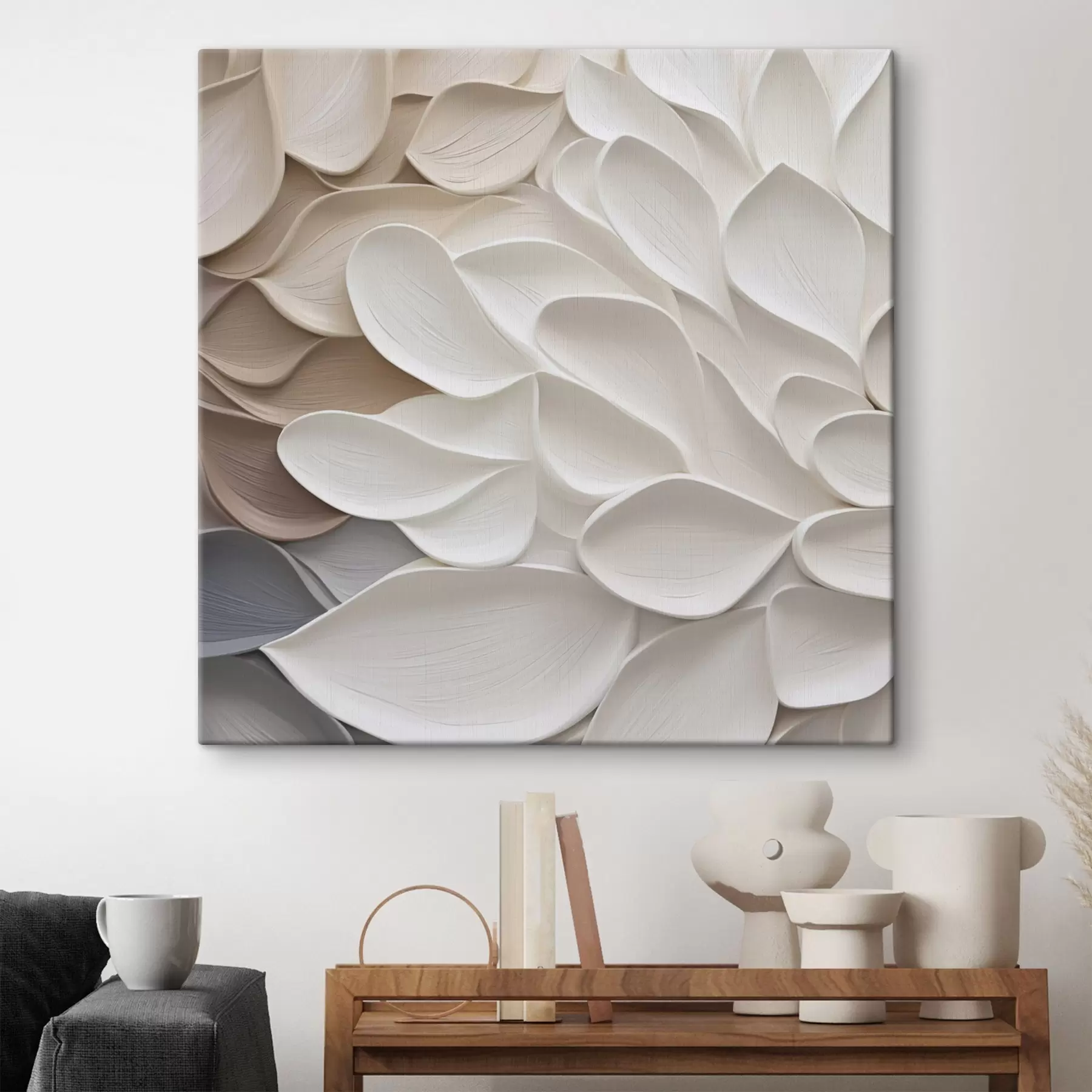 carta da parati Petali astratti: imitazione di un dipinto nr. s48676