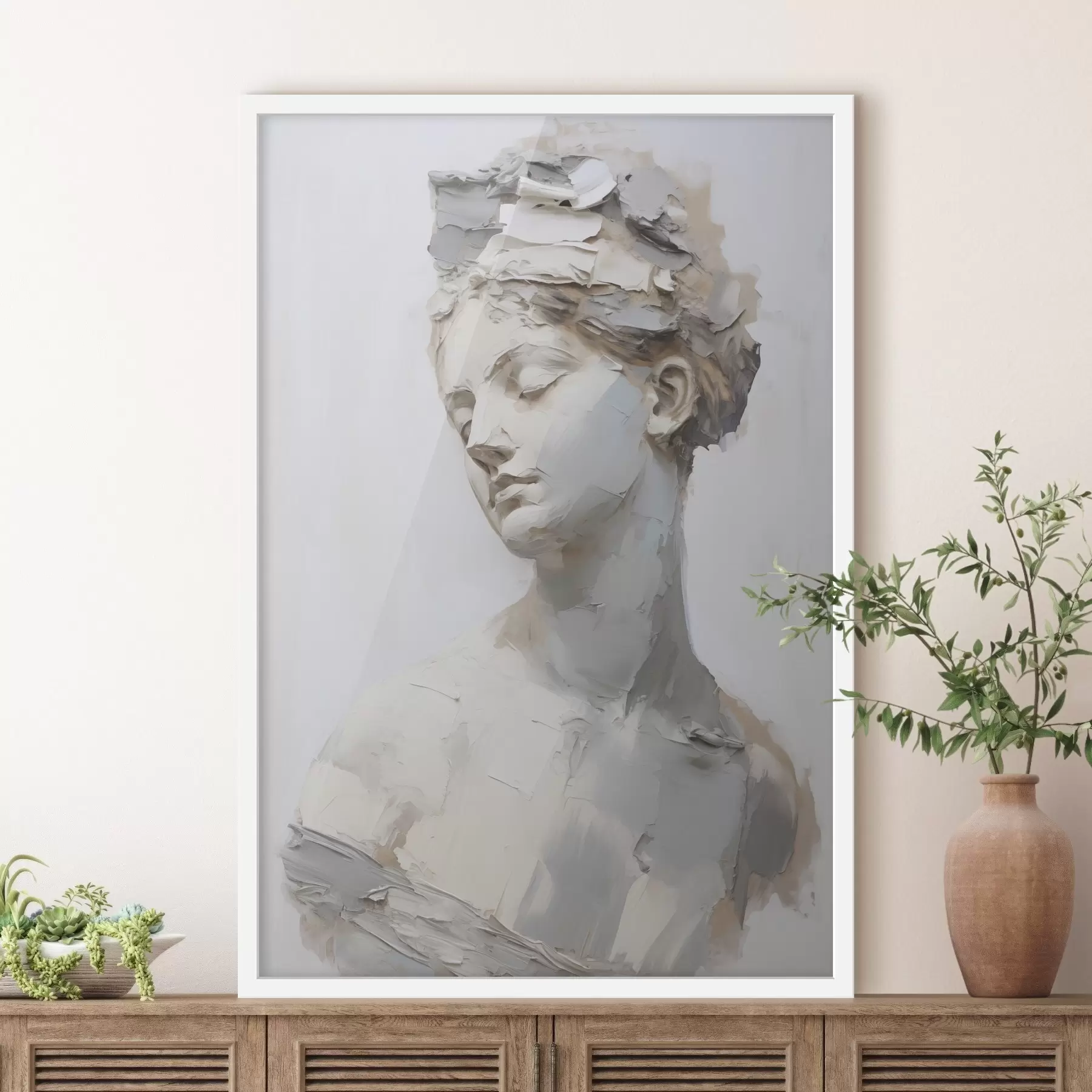 carta da parati Busto antico di donna, imitazione di un dipinto nr. f48670