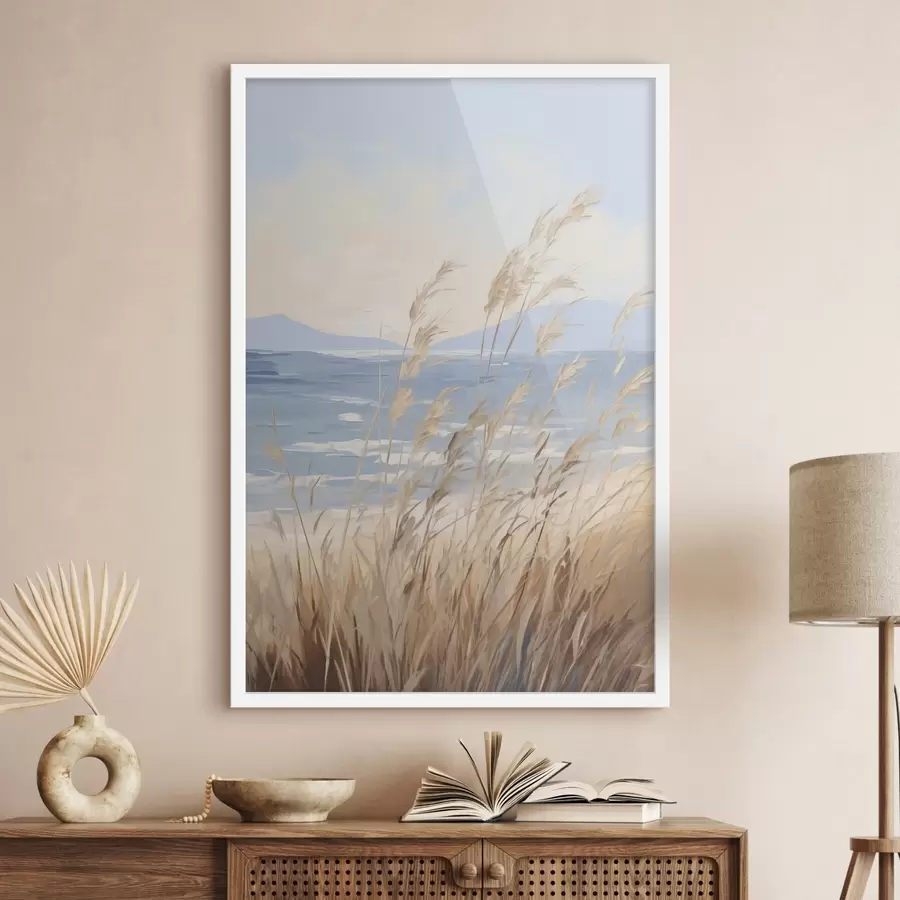 carta da parati Dipinto che riproduce un paesaggio costiero nr. f48679