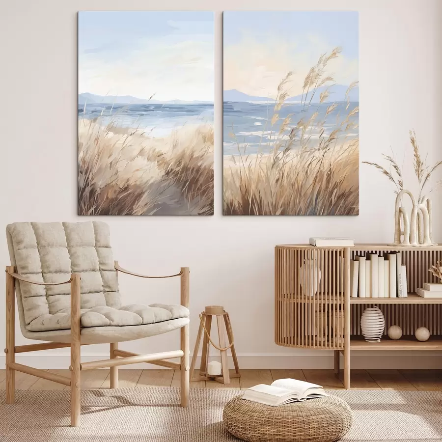 carta da parati Dipinto che riproduce un paesaggio costiero nr. m30297