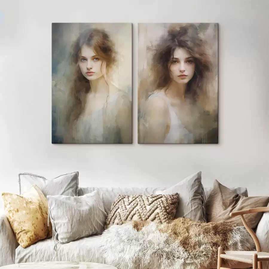 carta da parati Dipinto che imita una ragazza nr. m30299