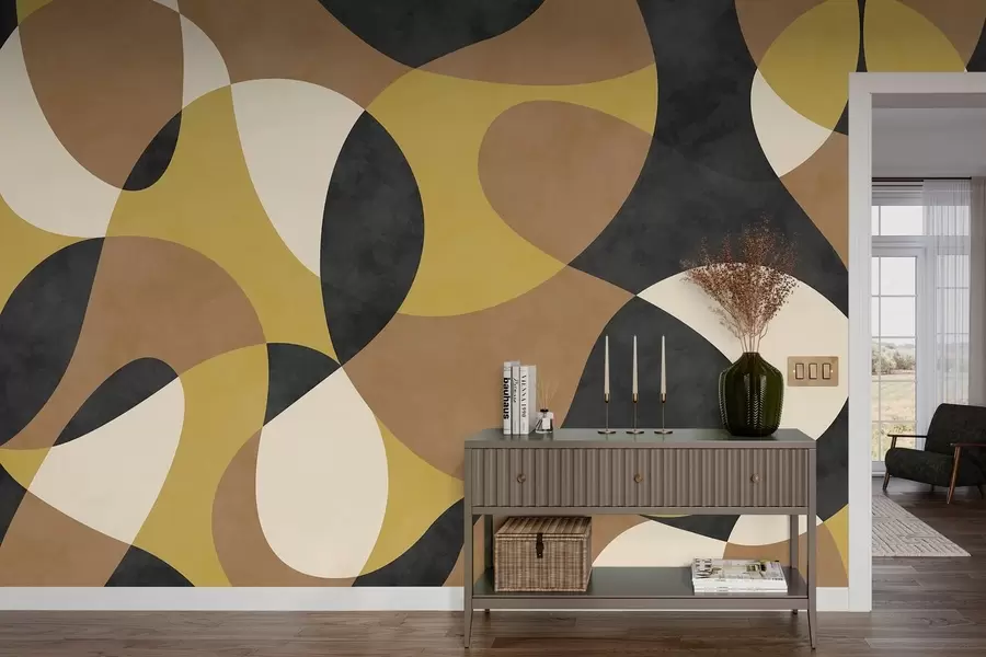 carta da parati Motivo astratto con forme sinuose e contrasti nr. w05149