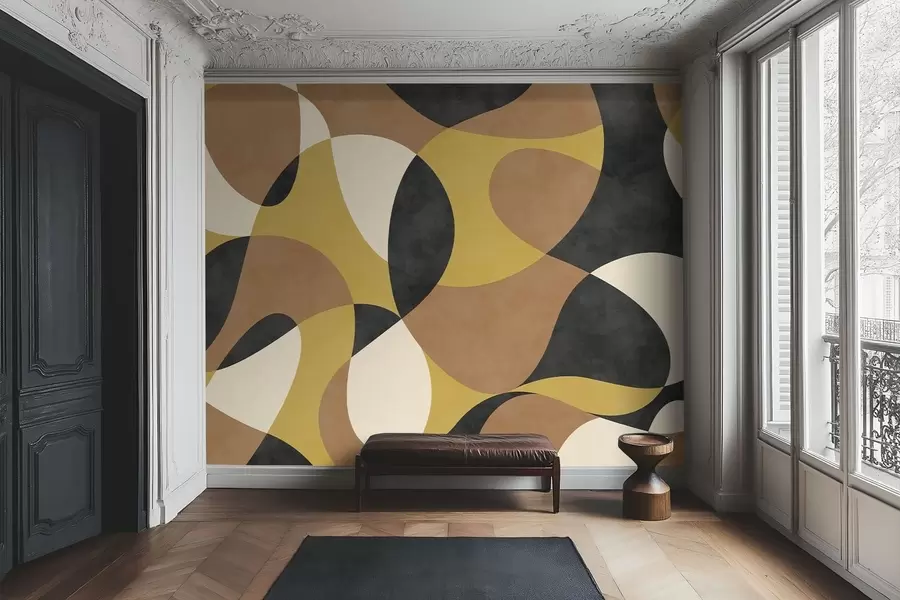 carta da parati Motivo astratto con forme sinuose e contrasti nr. w05149