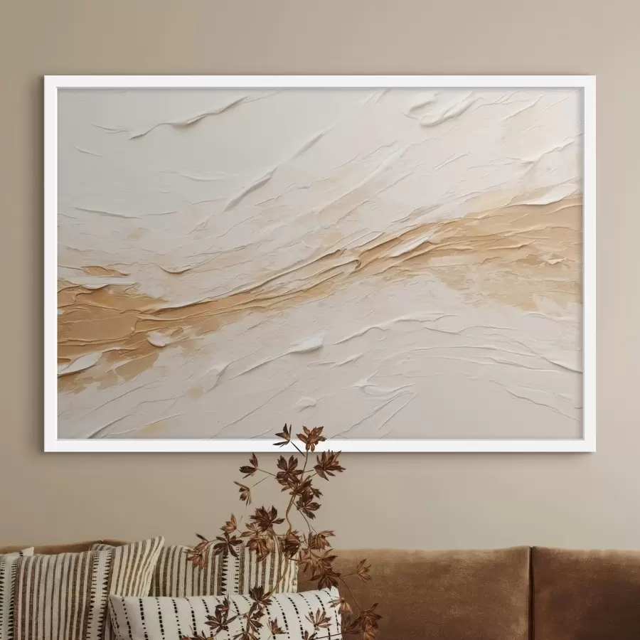 carta da parati Consistenza leggera con pennellate e sfumature beige nr. f48616