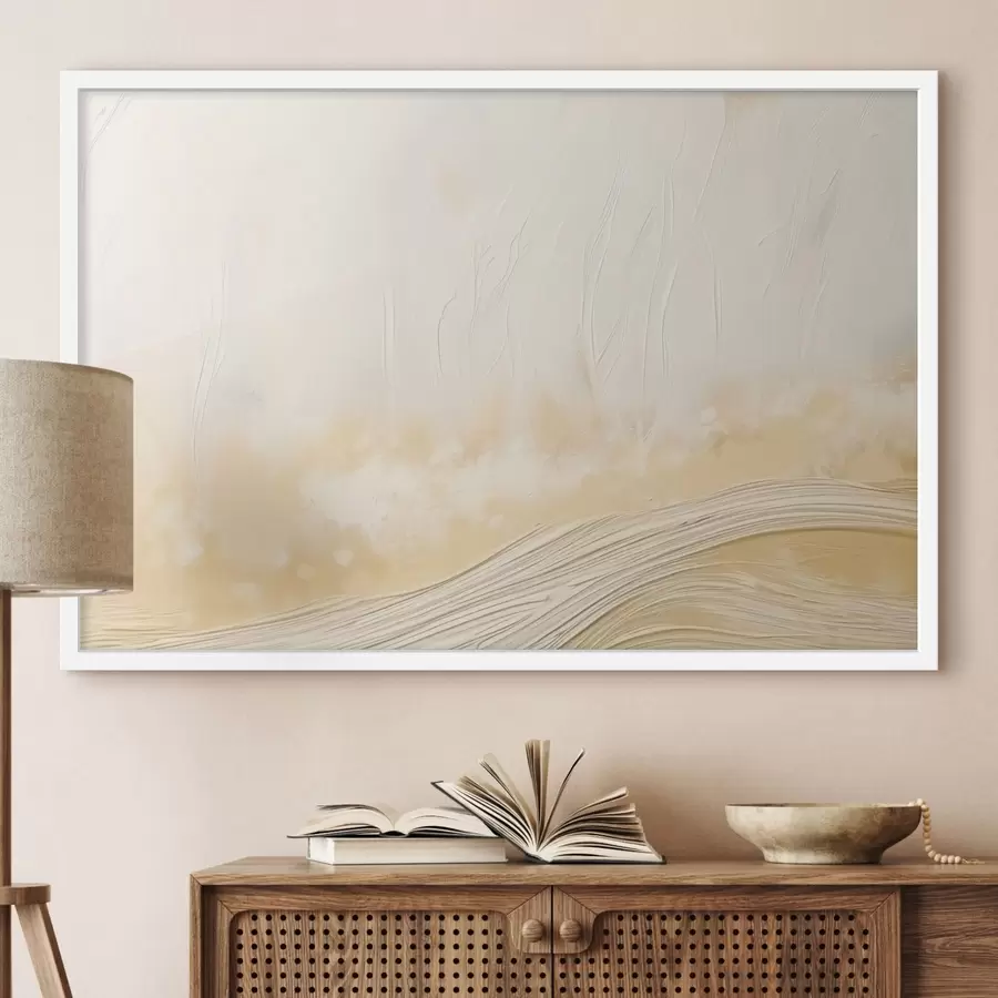 carta da parati Paesaggio astratto con morbide onde e tonalità chiare nr. f48617