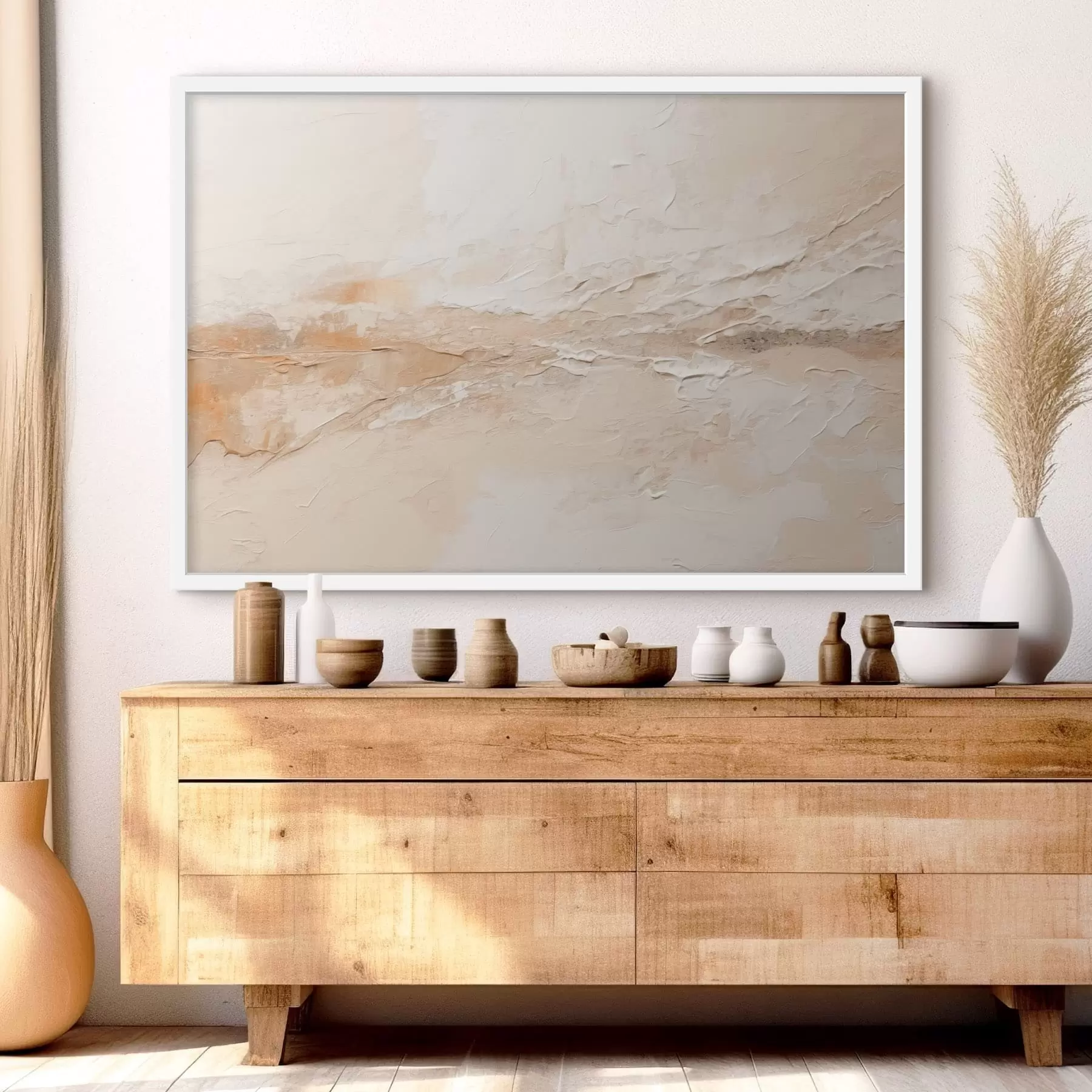 carta da parati Motivo astratto con pennellate color beige caldo nr. f48625