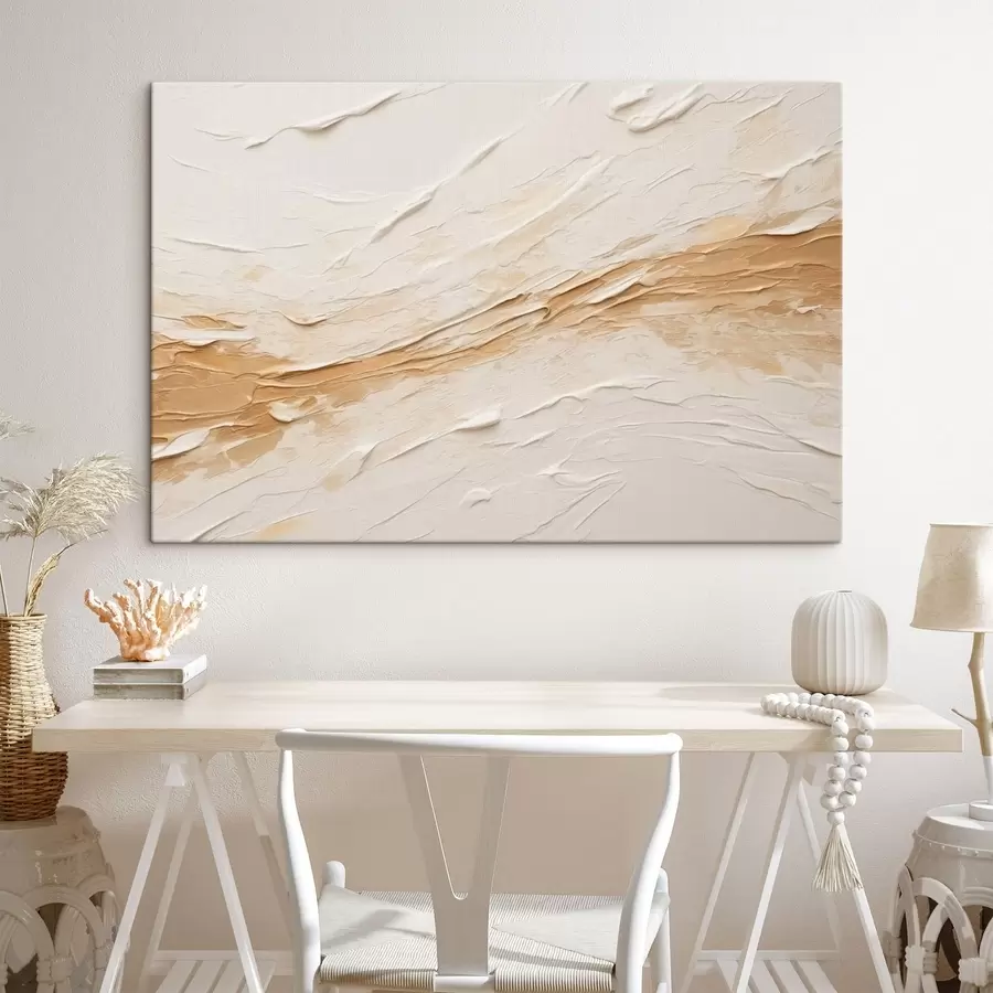 carta da parati Consistenza leggera con pennellate e sfumature beige nr. s48616