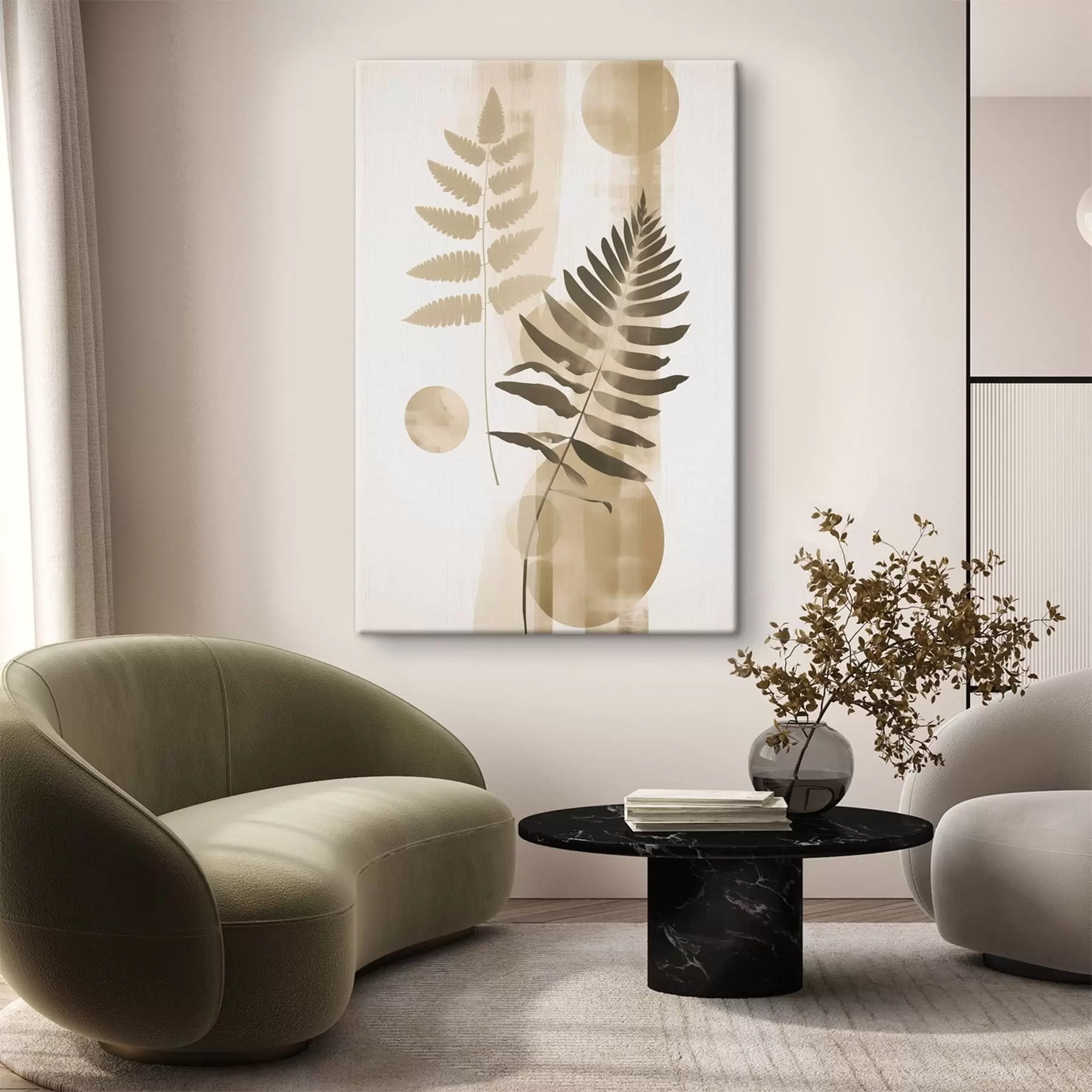 carta da parati Un'astrazione con rami e foglie nr. s48663