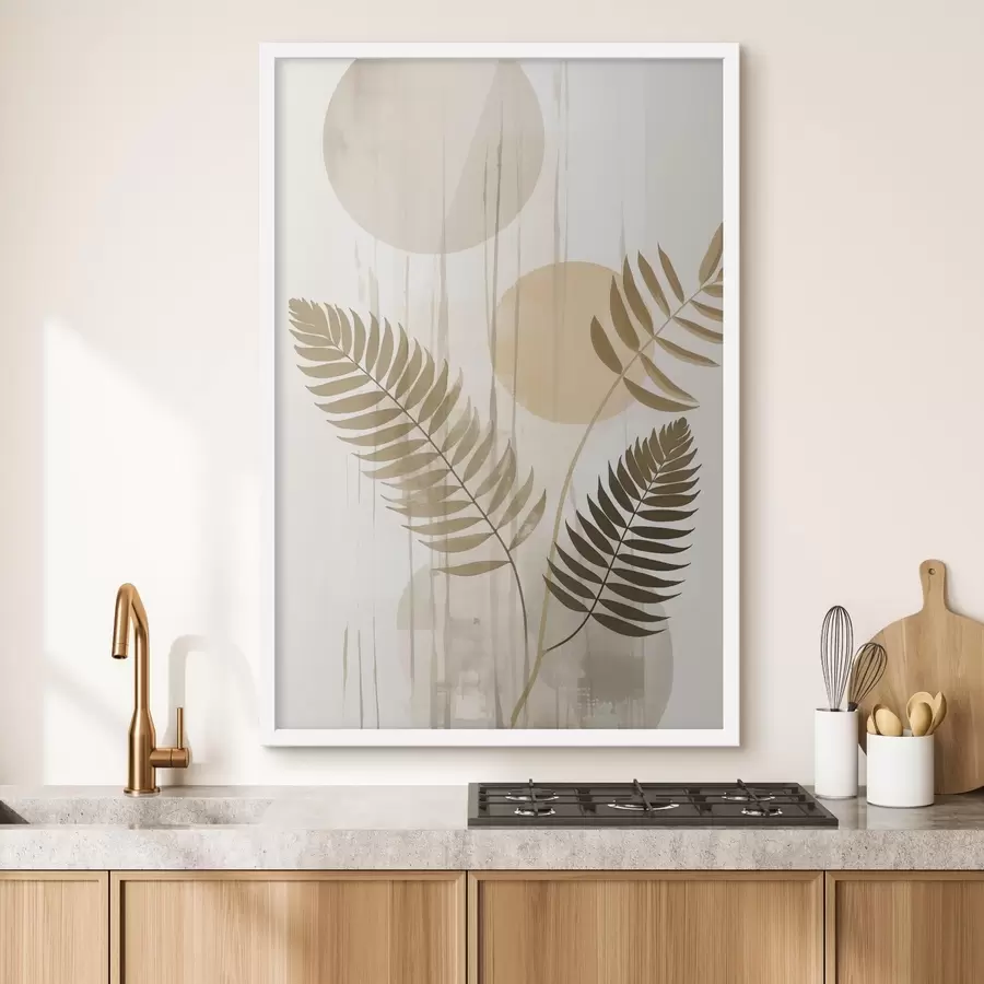 carta da parati Un'astrazione con rami e foglie nr. f48662