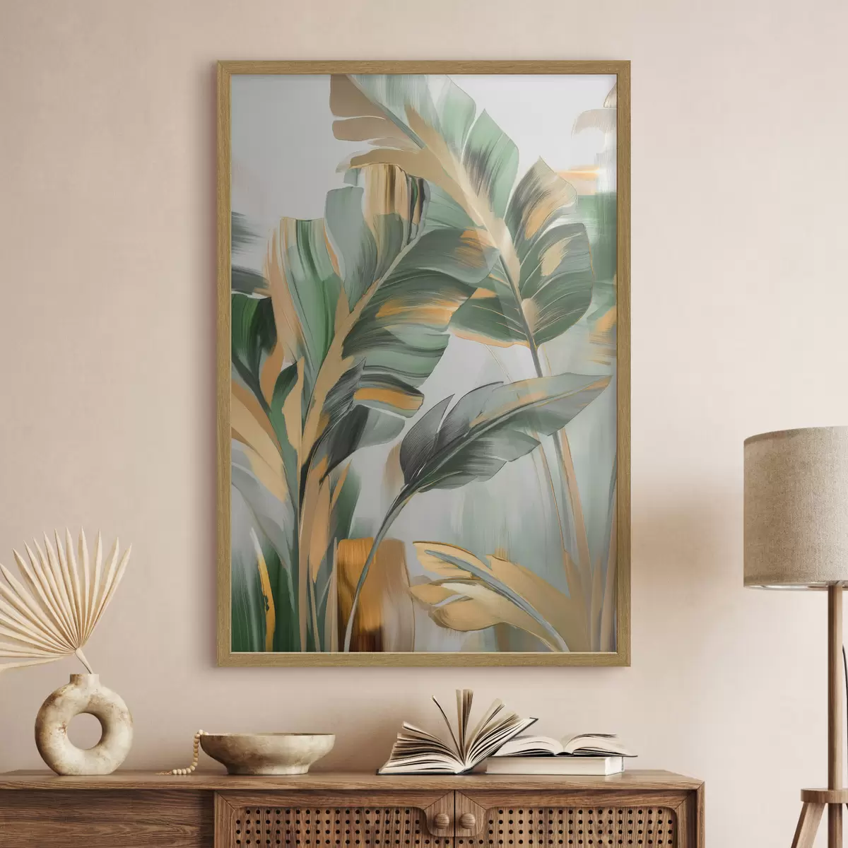 Poster Foglie tropicali astratte f48664