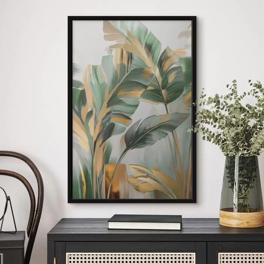 carta da parati Foglie tropicali astratte nr. f48664