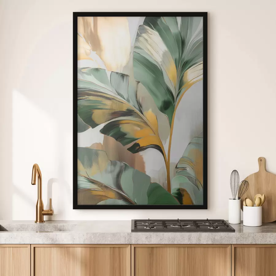 carta da parati Foglie tropicali astratte nr. f48665