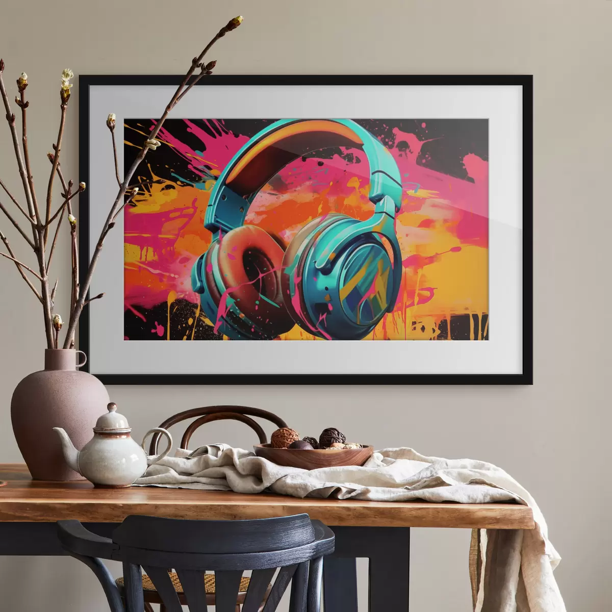 Poster Cuffie dai colori vivaci f48720