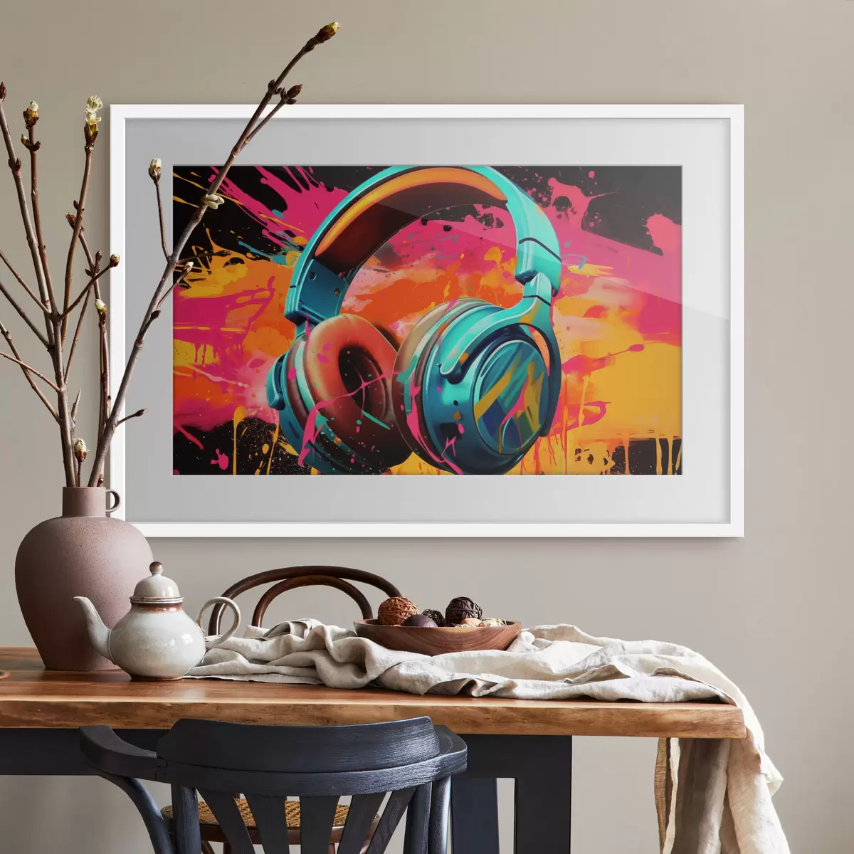 Poster Cuffie dai colori vivaci f48720