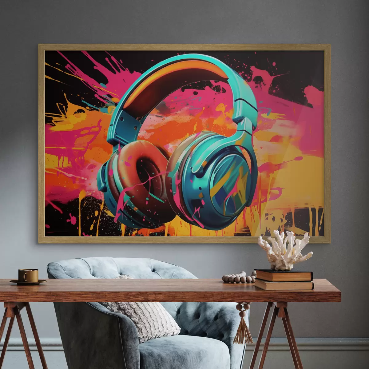 Poster Cuffie dai colori vivaci f48720