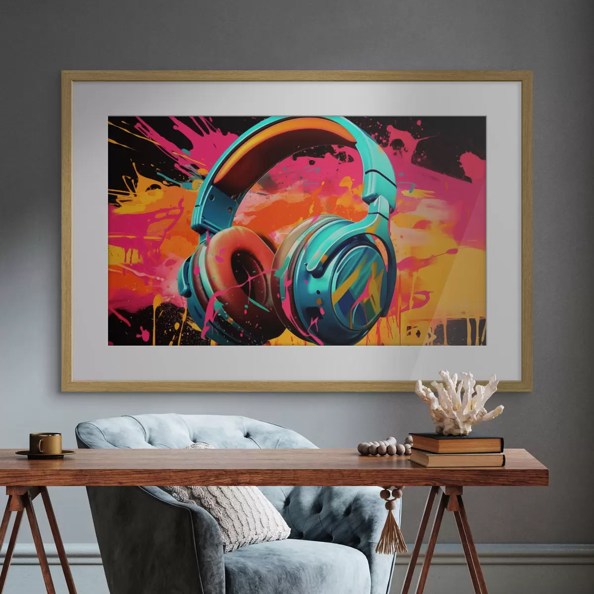Poster Cuffie dai colori vivaci f48720