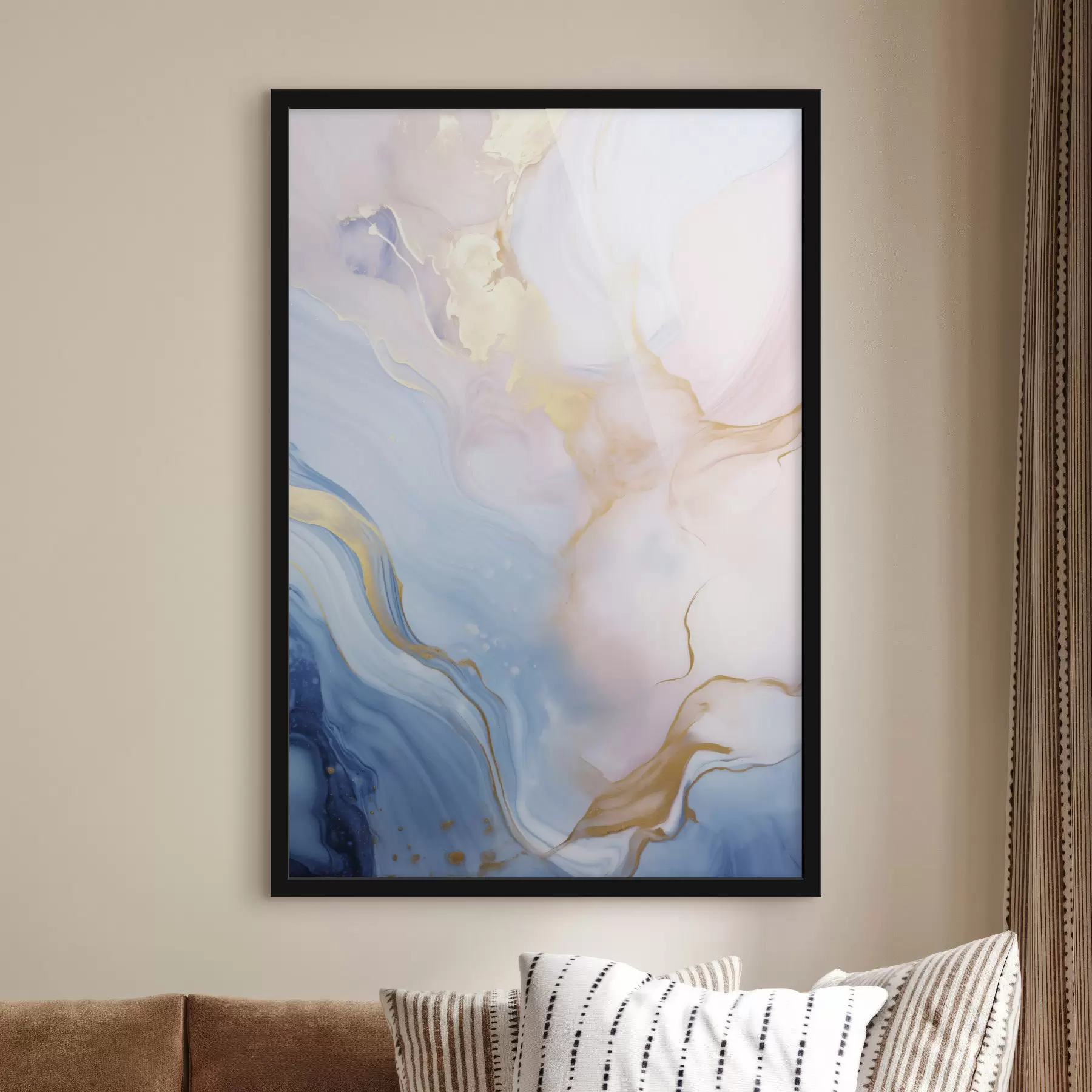 carta da parati Arte fluida astratta e materica con motivi vorticosi nei toni del rosa e del blu nr. f48730