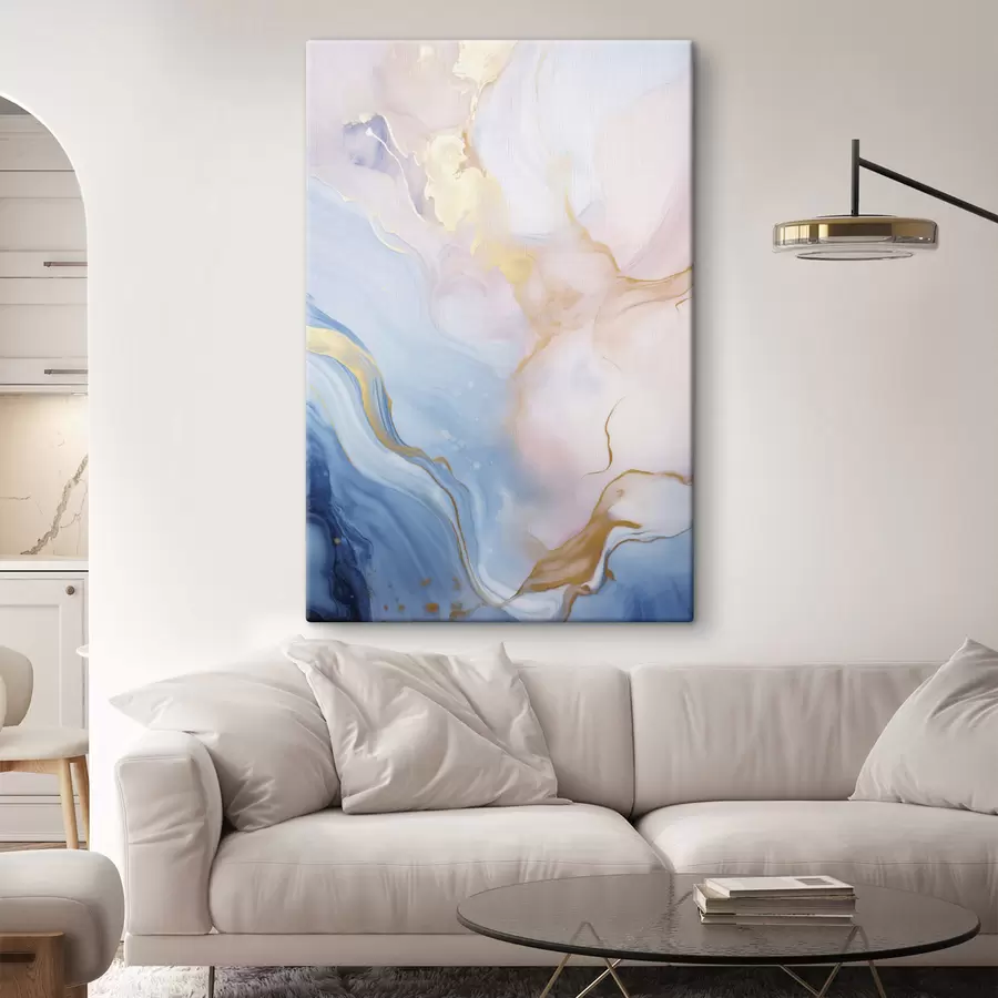 carta da parati Arte fluida astratta e materica con motivi vorticosi nei toni del rosa e del blu nr. s48730