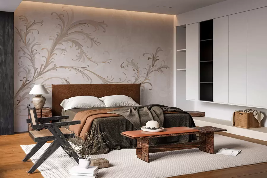 carta da parati Decorazioni vintage su una parete in stile grunge nr. w05490